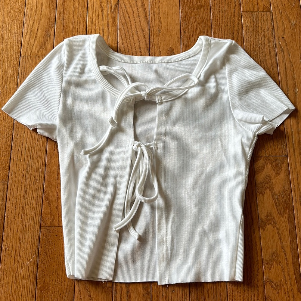 White Tied Crop Top